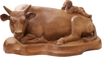 木製の牛